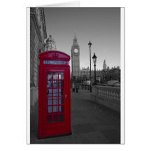 London Red Telephone box Greeting Cards
