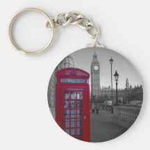 London Red Telephone box Key Chains