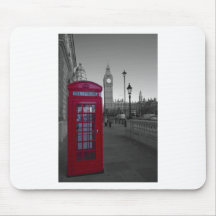 London Red Telephone box Mouse Pad