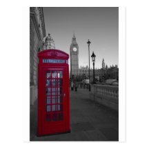 London Red Telephone box Postcards
