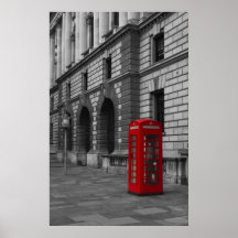 London Red Telephone box Poster