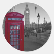 London Red Telephone box Sticker