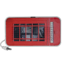 London Red Telephone Box Travel Speakers