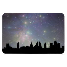 London skyline silhouette cityscape rectangular magnet