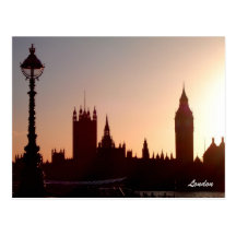 London sunset postcards