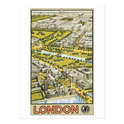 London Vintage Travel Poster Postcards