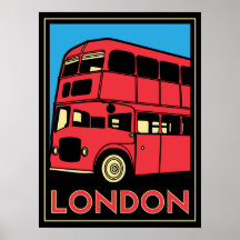 london westminster england art deco retro poster
