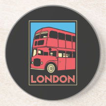 london westminster england art deco retro poster coaster