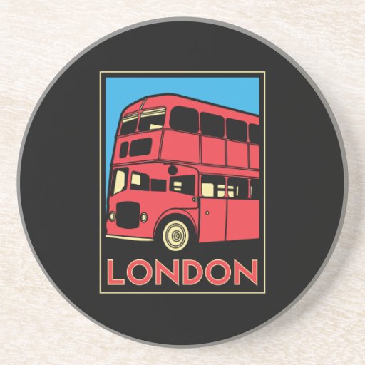 london westminster england art deco retro poster coaster