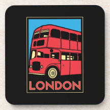 london westminster england art deco retro poster drink coasters