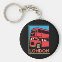 london westminster england art deco retro poster keychains