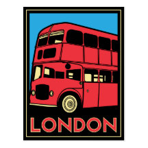 london westminster england art deco retro poster postcard