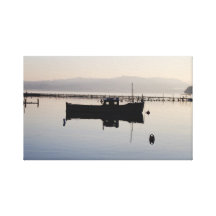 Lone Boat on the Loch Gallery Wrap Canvas
