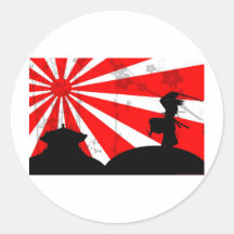 Lone Warrior Round Stickers