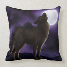 Lone Wolf Throw Pillow