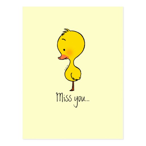 Lonely little duckling postcard