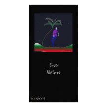 Lonely Walk Flute in Hand Customized Photo Card
