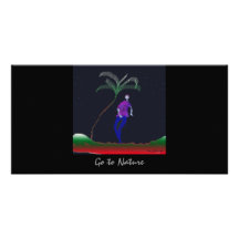 Lonely Walk Flute in Hand Photo Card