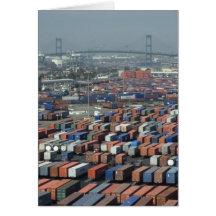 Long Beach Shipping Containers Greeting Cards