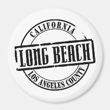 Long Beach Title Fridge Magnet
