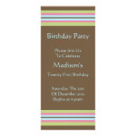 Long Crisp Mod Design Birthday Party Invitation