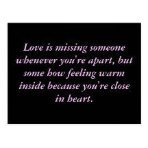 Long Distance Relationship Post Card