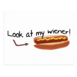 Look at my wiener! Postcard