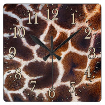 Look of Africa Giraffe Skin Effect Wallclocks
