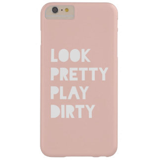 Look Pretty Funny Quotes Blush Pink Barely There iPhone 6 Plus Case