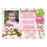 Look Whoo's Turning OWL birthday invitation(photo) invitations