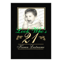 Look Who's 21 Photo Personalised Announcement