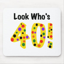 Look  Who's 40 Mouse Mat