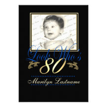 Look Who's 80 Photo Announcements