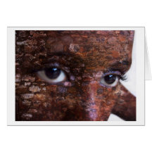 looking out greeting card