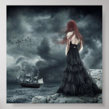 Looking out to sea poster