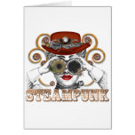 looking steampunked steampunk collage art greeting card