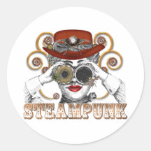 looking steampunked steampunk collage art sticker