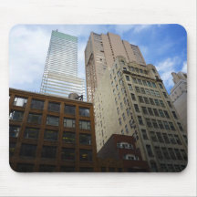 Looking Up at Skyscrapers, New York City Mouse Pads
