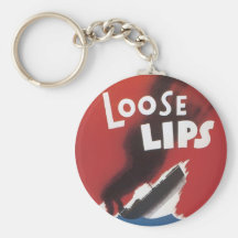 Loose Lips Might Sink Ships Keychains