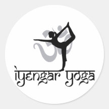 Lord of The Dance Pose Iyengar Yoga Round Sticker