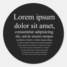 Lorem Ipsum Round Sticker