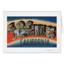 Los Angeles, CaliforniaLarge Letter Scenes 2 Greeting Cards