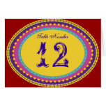 Los Novios Mexican Wedding Table Number Card