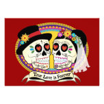 Los Novios Sugar Skull Invitation (English)