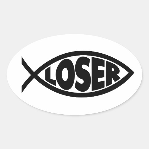 Loser Jesus Oval Stickers
