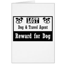 Lost Dog Travel Agent Greeting Cards