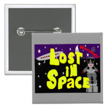 "Lost in Space" Vintage Art 1965 Will Robinson Button
