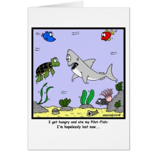 Lost: Shark Cartoon Cards