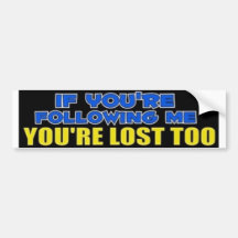 lost too bumper sticker