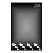 Lots of Love (Heart Pattern) (White) Stationery